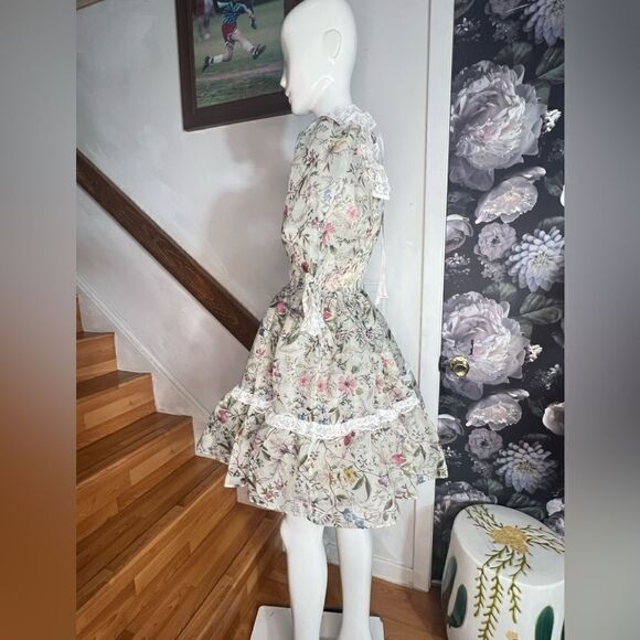 Anthropologie x Selkie Ruffle-Neck Cutout Dress/ size XS - Picture 7 of 11